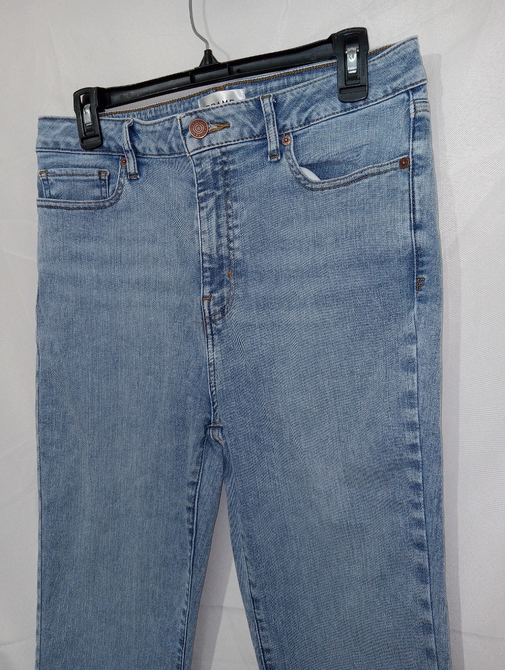 FRAME Le Crop Mini Boot Jeans Women’s 30 Igloo Wash Light Blue Cropped Flare - Picture 4 of 13